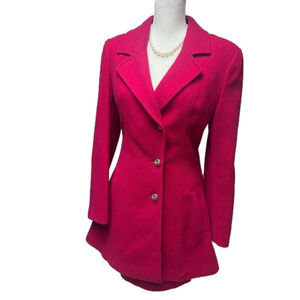Danielle International Vintage Fuchsia Wool Set Size 44 Italian (XS/S)